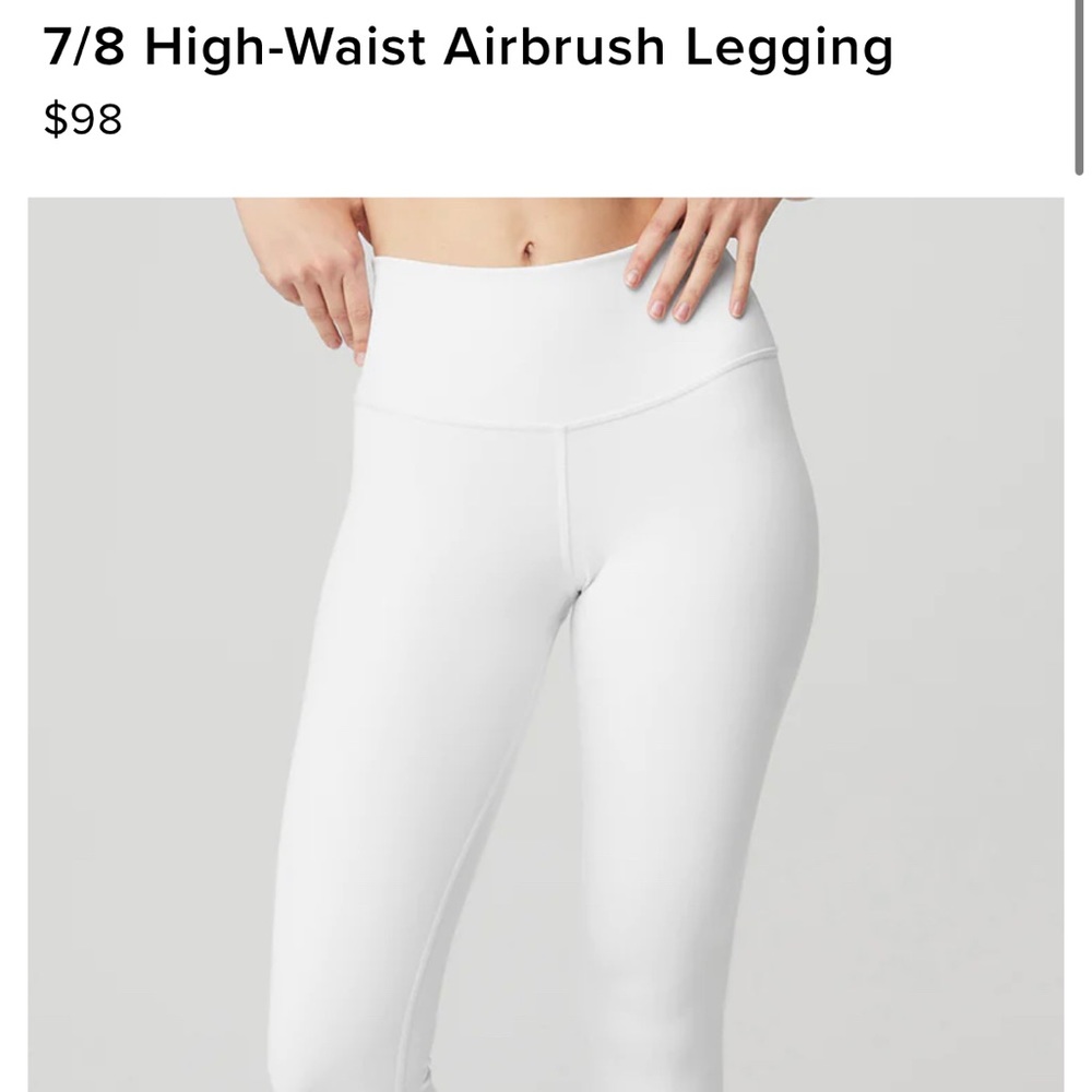 NWOT White Alo Leggings